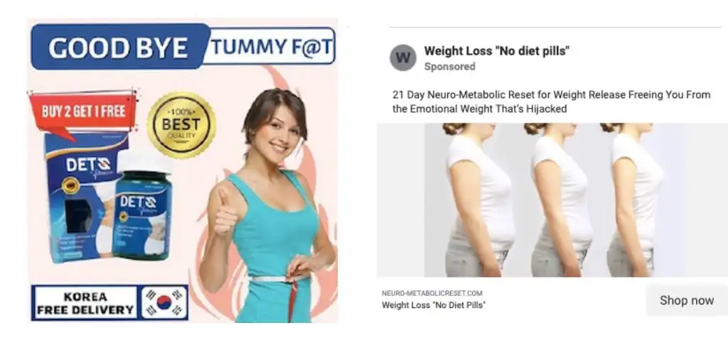 Weight Loss cloaking ads